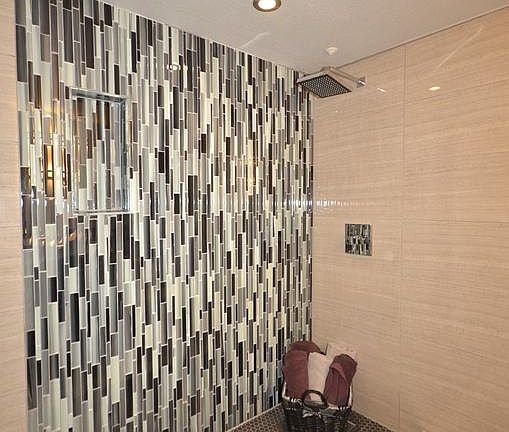 Walk in Europ Glass tile shower