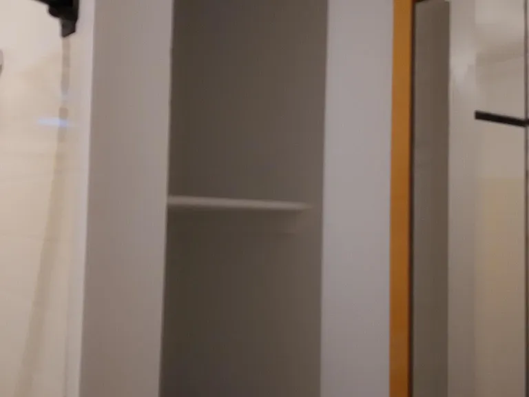 large storage cabinet in bathroom
