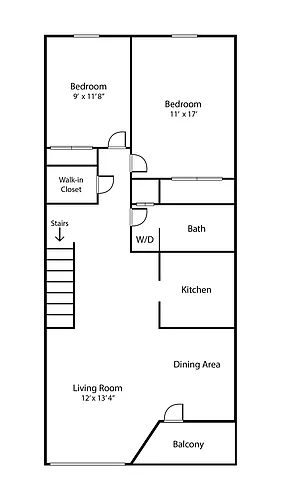 Floor plan 2 Bedroom Apartment