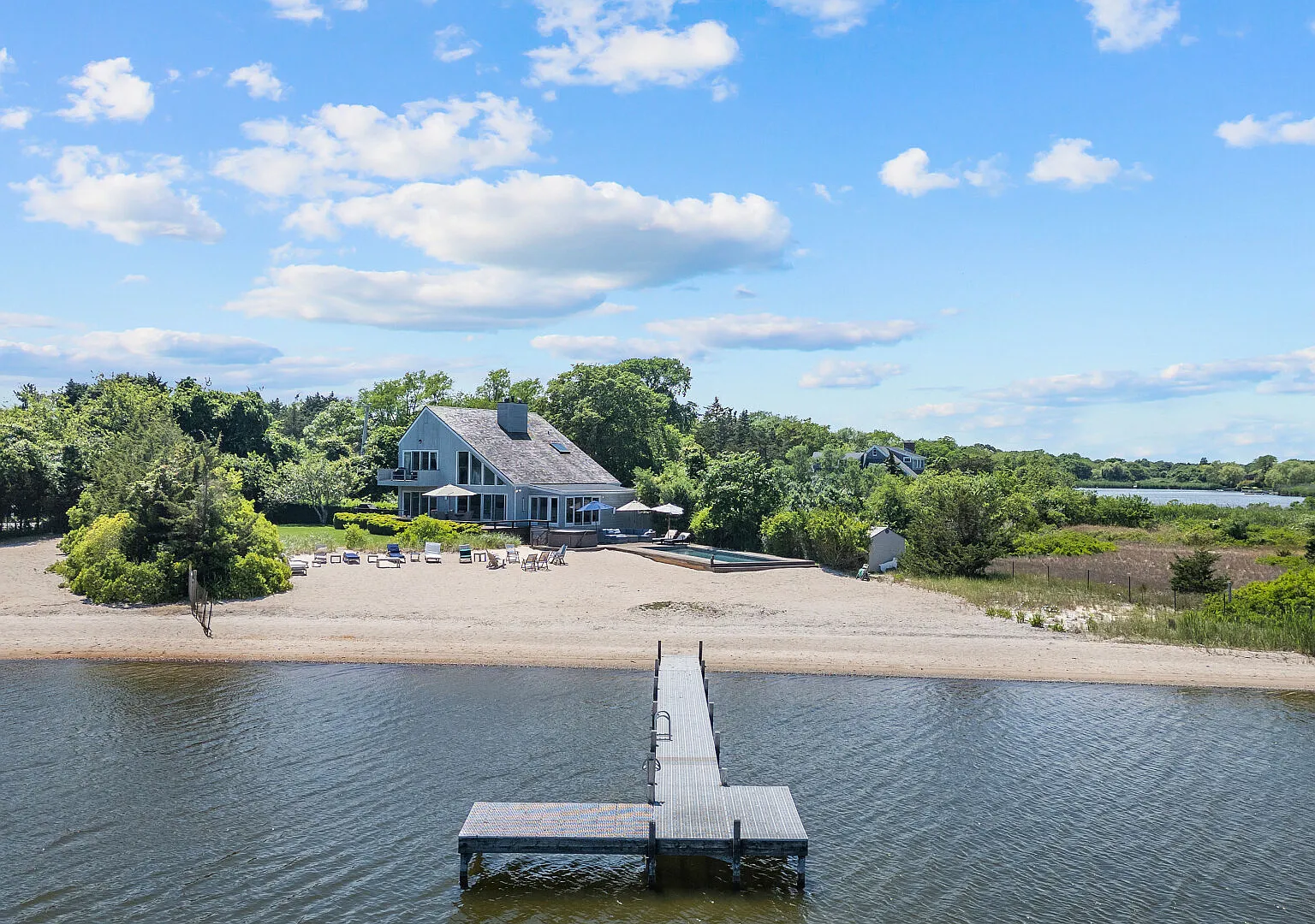 Beachfront Water Mill Home with Private Pool, Hot Tub, Sauna — Photo 1