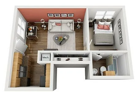 Floor plan 1X1