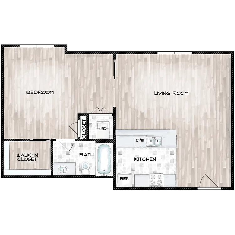 Floor plan RAIL1x1C