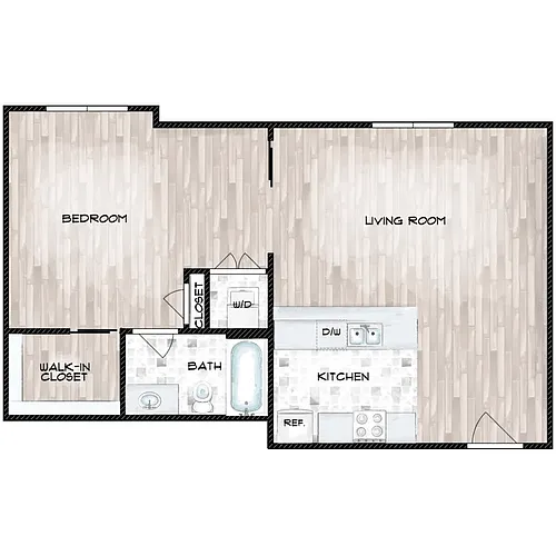 Floor plan RAIL1x1C