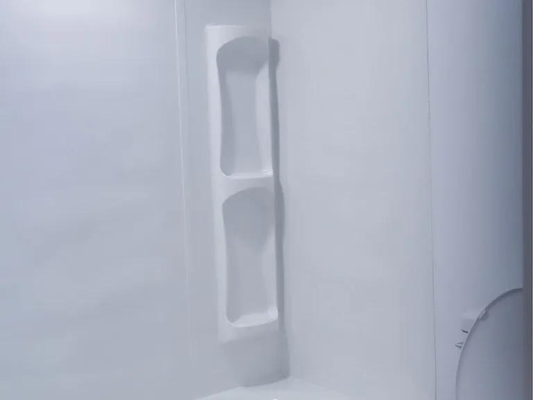 Shower/tub combo and toilet