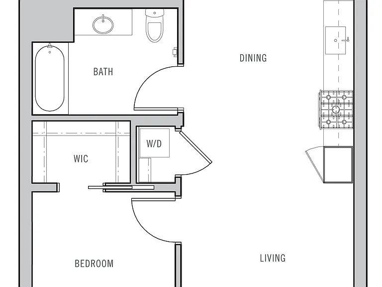 Circa LA - D - 1 Beds - 1 Baths - 770 Sq. ft.
