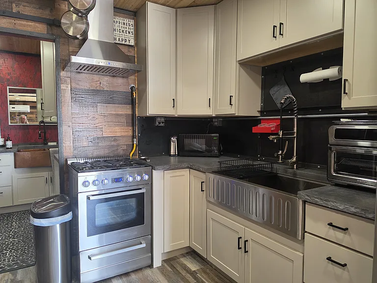 Includes pots, pans, plates, silverware, etc.