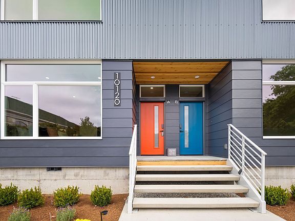 Unit Entry (orange door on the left)