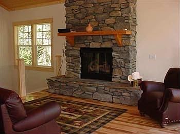 Warm fireplace in Great Room