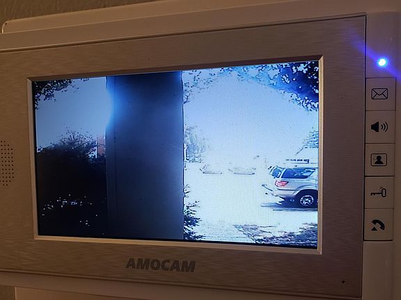Full color LED visual security door system
