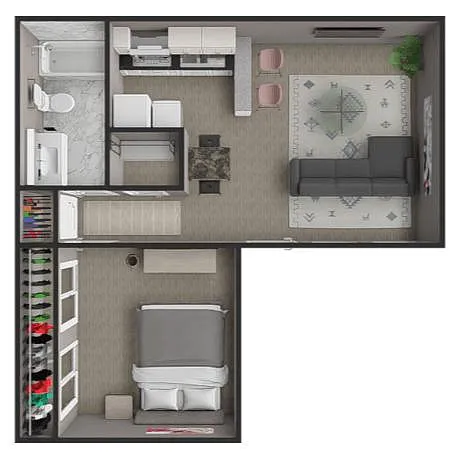 Floor plan One Bedroom