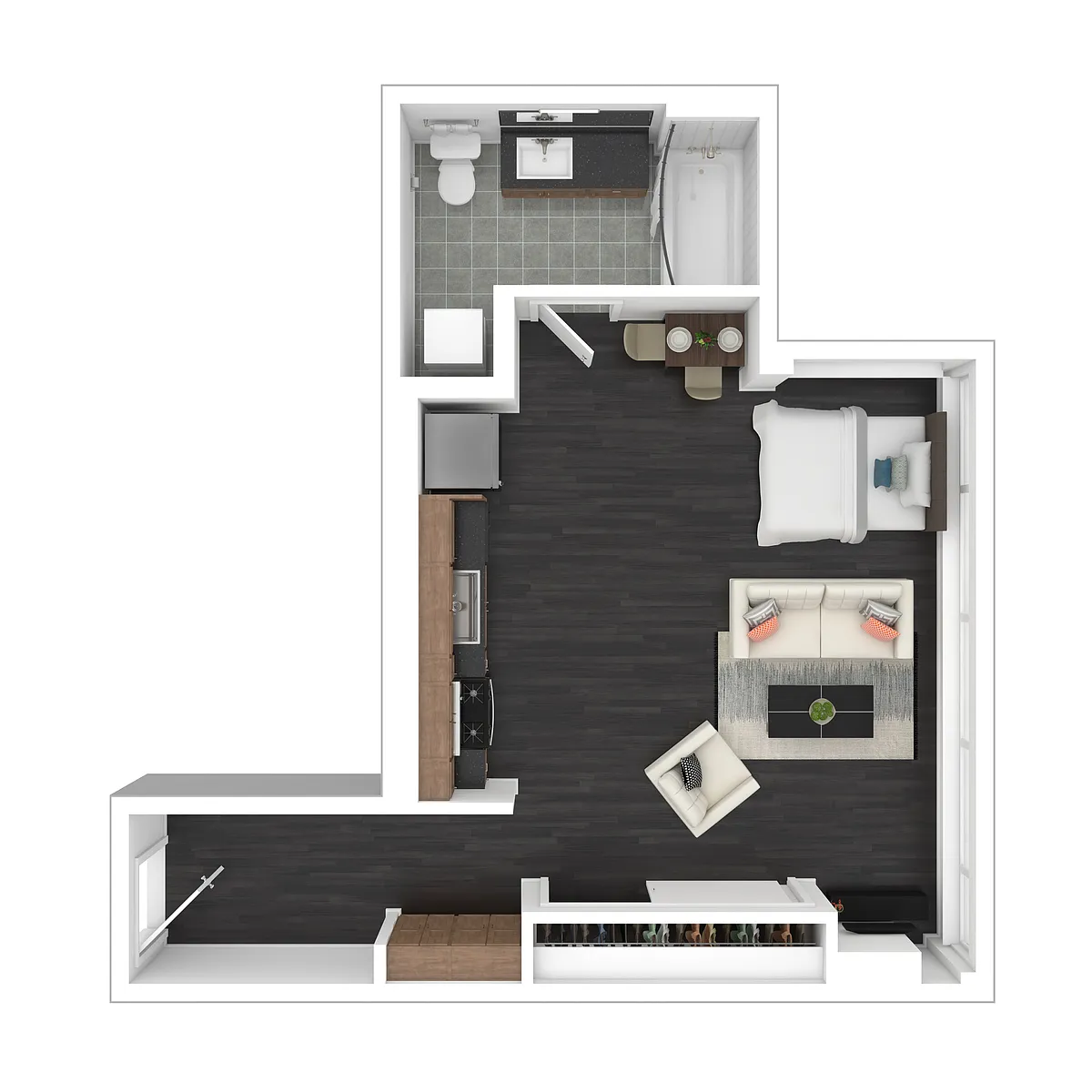 Floor plan Studio_UnitA