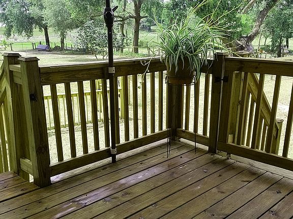 Attached sitting deck