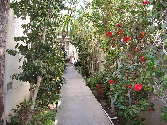 walkway to private entry