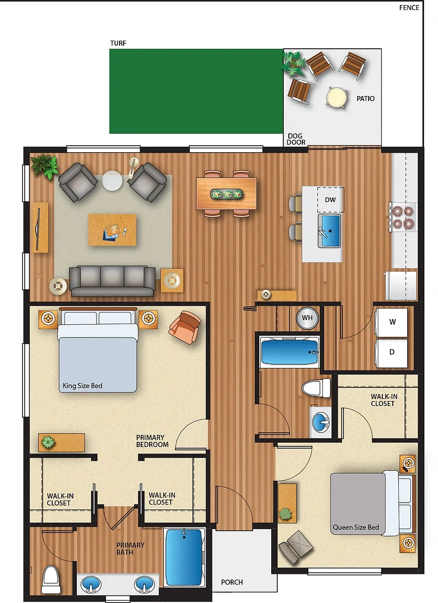 Floor plan Farmstead II 2x2b Cottage