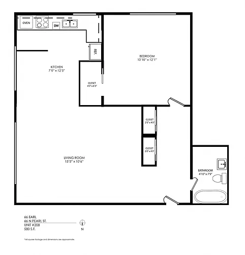 Floor plan 1 Bedroom 1 Bath