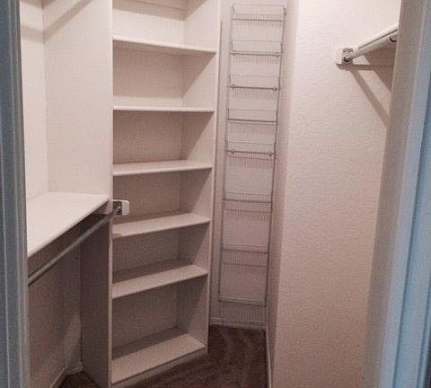 Large walk in master closet
