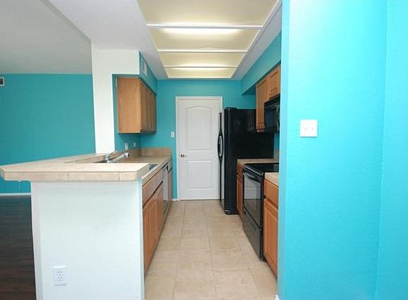 Kitchen opens to the living room