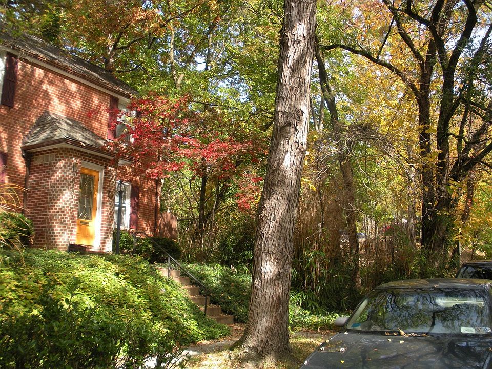 front of house in autumn