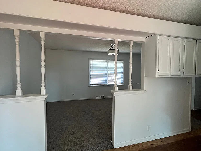View of living room from kitchen