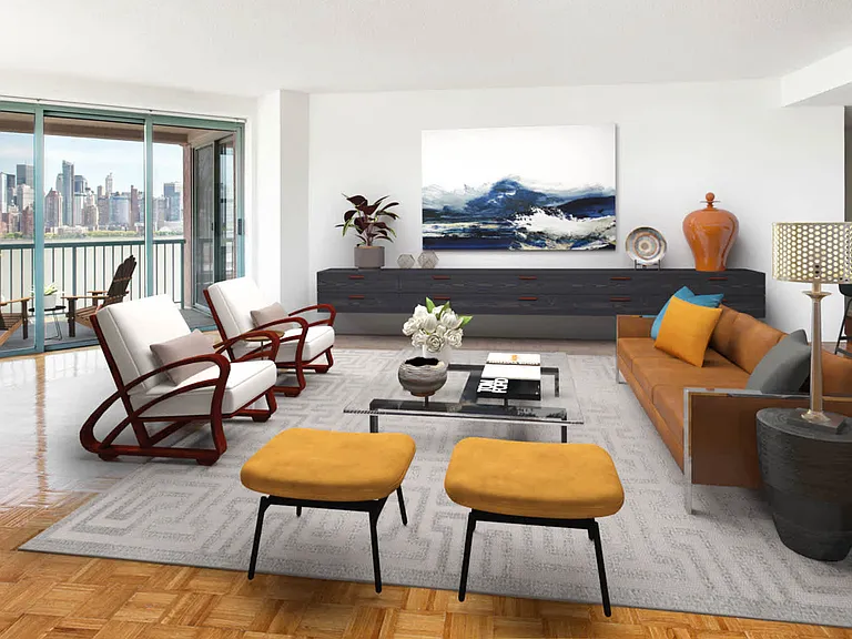 Living Room with Hard Surface Flooring
