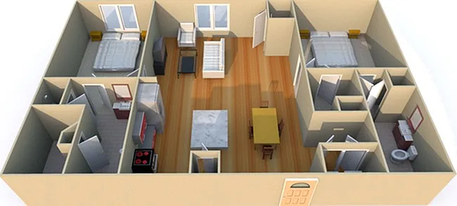 2 Bedroom Floor Plan 2 Bedroom Floor Plan