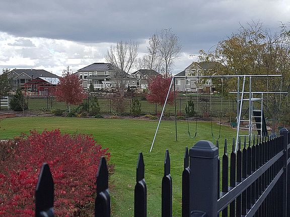 Totally fenced in back yard