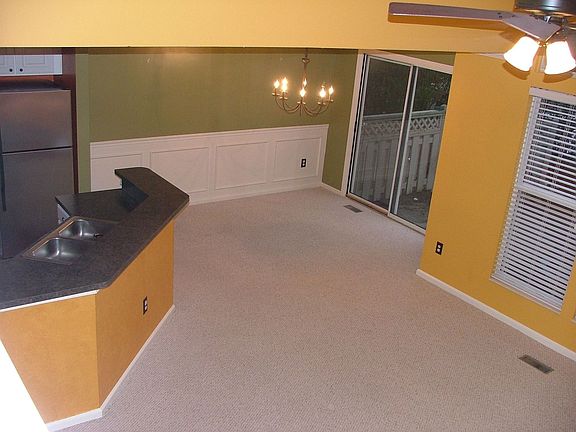 Living room with vaulted ceiling