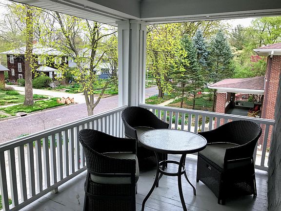 Spacious balcony with a beautiful view.
