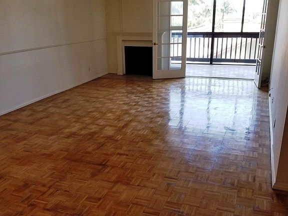 Dining, living area with fireplace