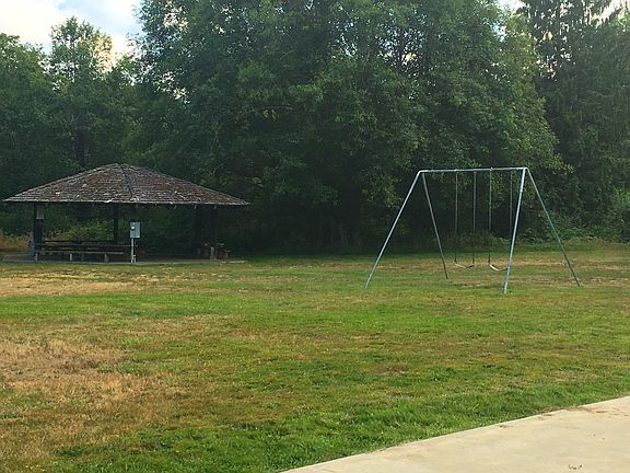 private park, river in back