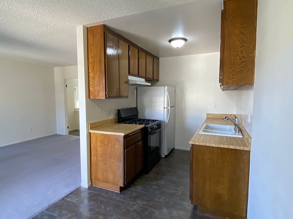 View from the dining area to the kitchen