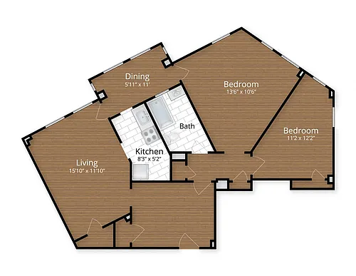 Floor plan Two Bedroom