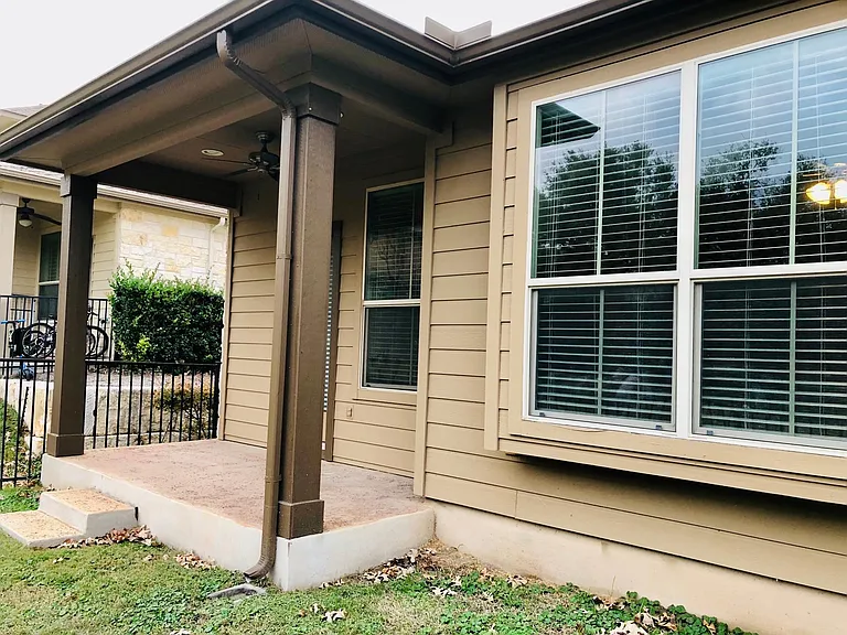 Private covered patio