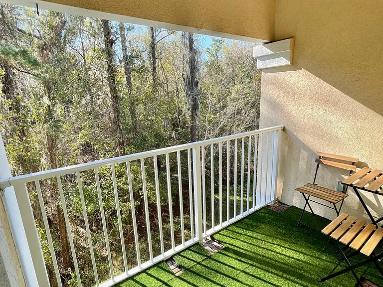 Private balcony with a nature view