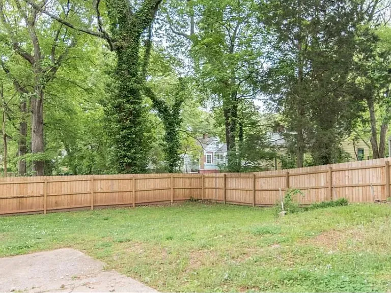 Huge fenced backyard