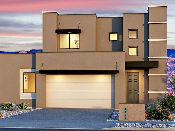 Contemporary Elevation with flex room