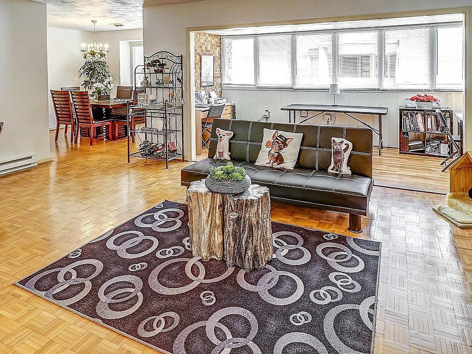 Living room and enclosed balcony