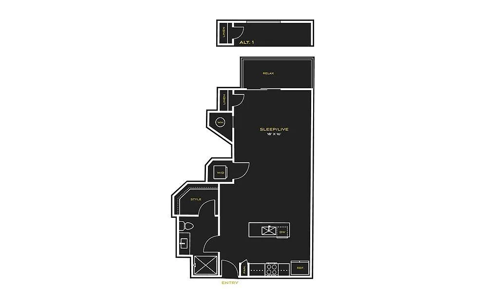 Floor plan Studio E