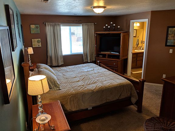 Master bedroom with walk in closet