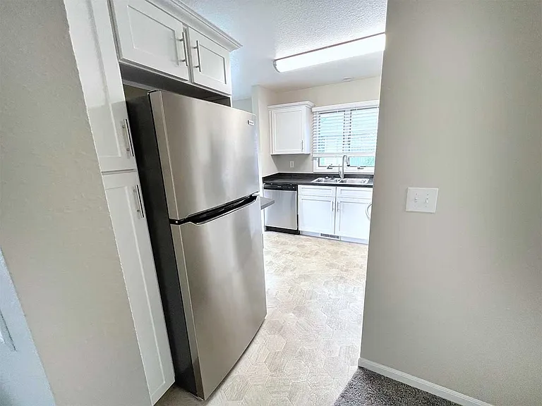 Stainless Steel Refrigerator with Pantry Cabinets