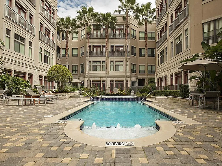 One of the six swimming pools