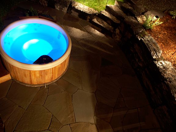 Hot tub at night