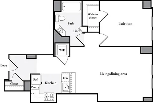 Floor plan 1 Bedroom I