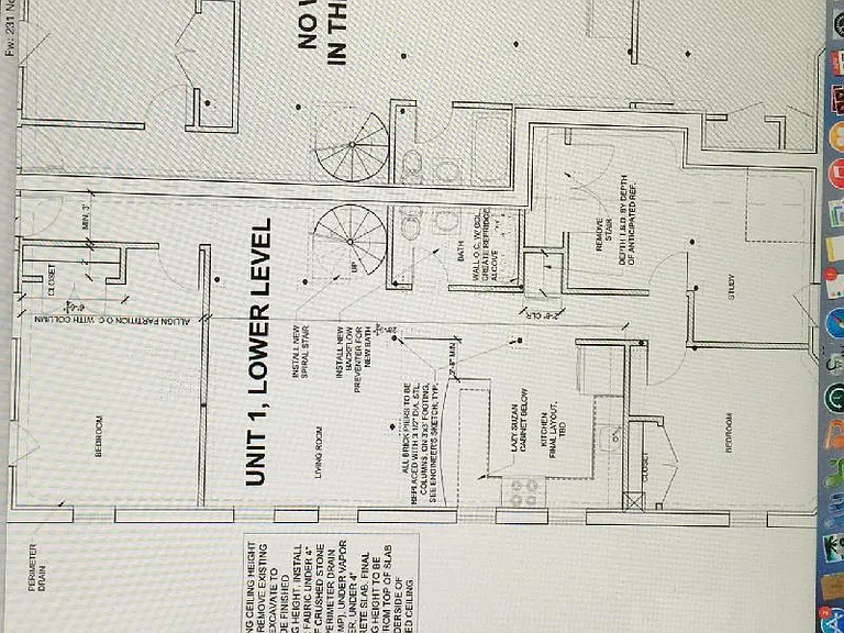 floor plan of lower level