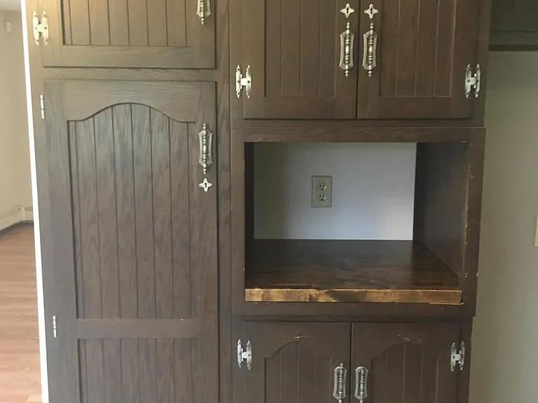 Large 
pantry and microwave cupboard