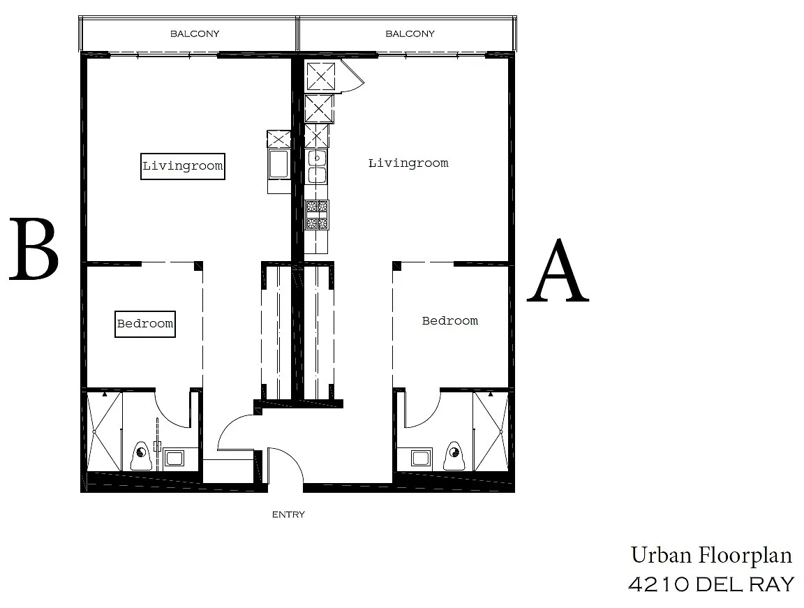 Floor plan Jr 1 Bedroom