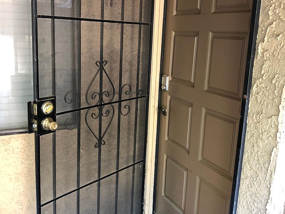 Front door includes safety screen door. And keypad lock.