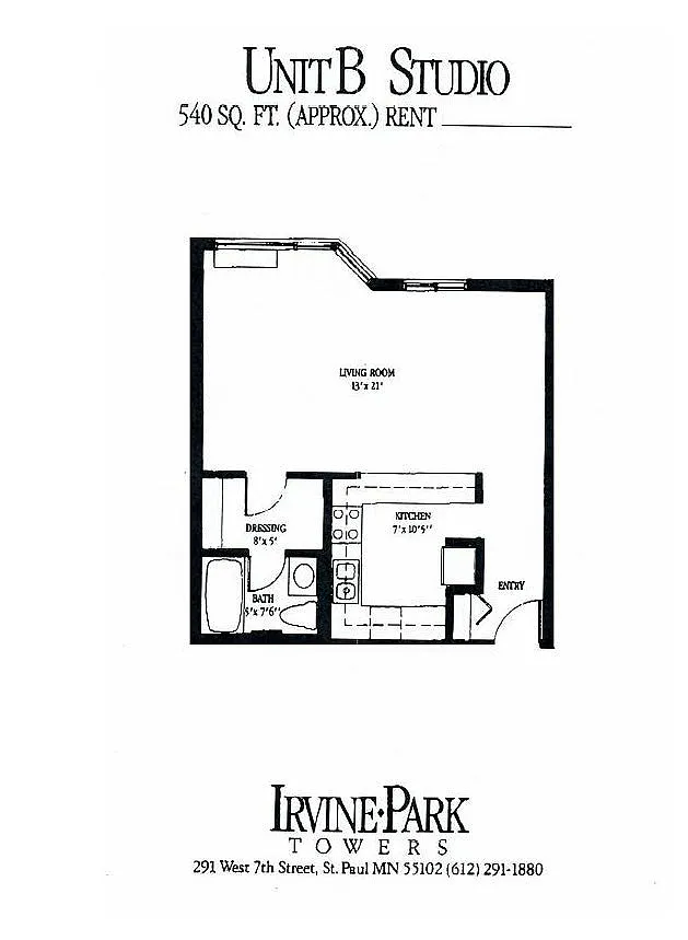Floor plan Studio