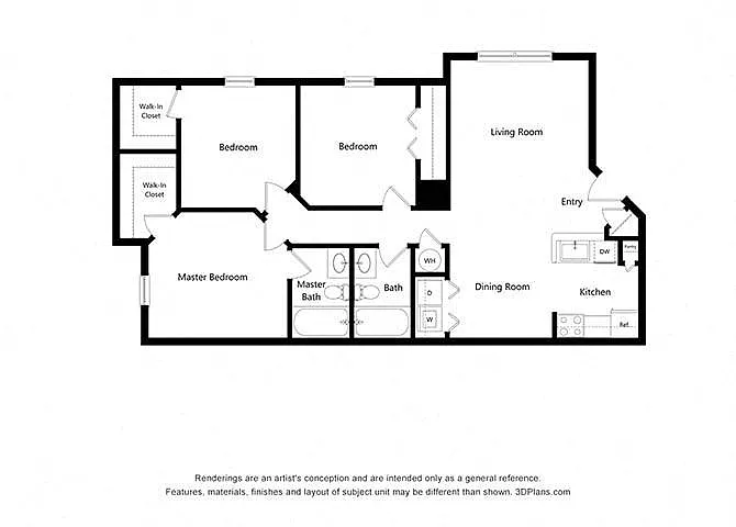 Floor plan Three Bedroom A