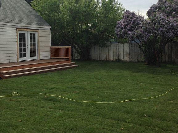 Back yard and deck